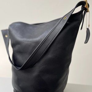 Vintage Coach XL Duffle Feed Sac Travel Weekender 9085, Navy